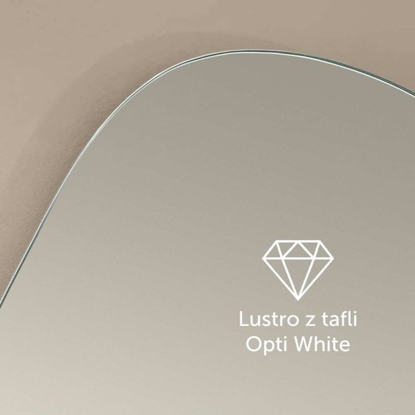 Lustro wykonane z tafli opti white
