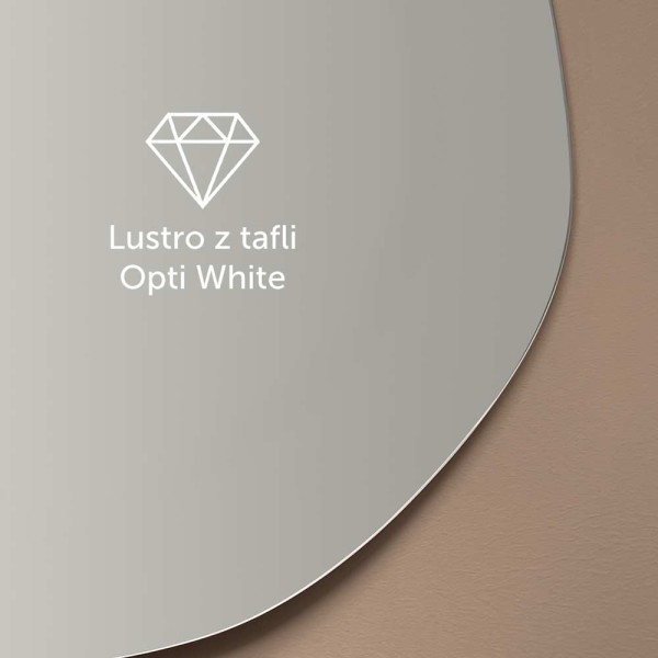 Lustro wykonane z tafli opti white