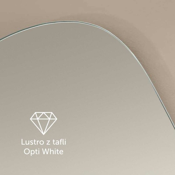 Lustro Fly jest wykonane z tafli opti white. GieraDesign