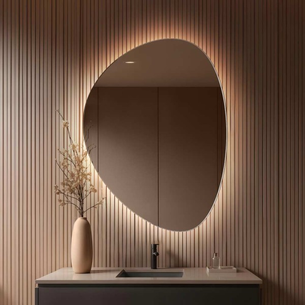 Lustro LED nieregularne obłe Fly od GieraDesign