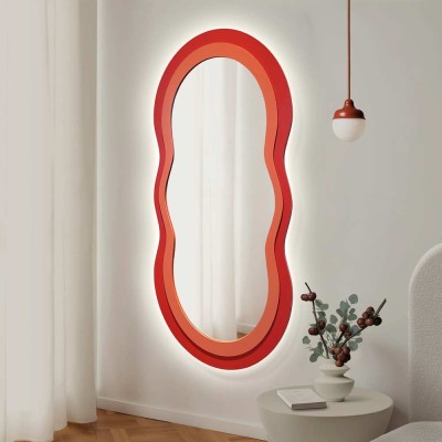Lustro Pulso Duo LED – w czerwonej ramie