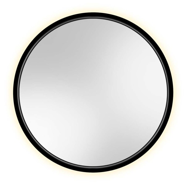 Okrągłe lustro łazienkowe Scandi czarne podświetlane GieraDesign