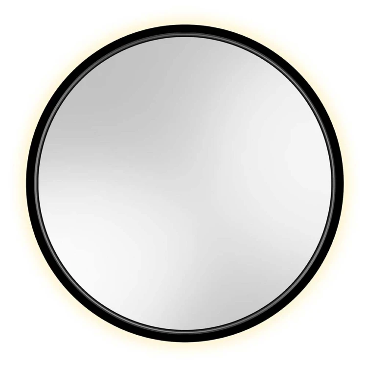 Okrągłe lustro łazienkowe Scandi czarne podświetlane GieraDesign