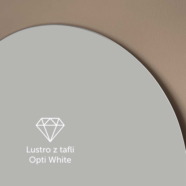 Lustro DiMidium wykonane jest z tafli Opti White