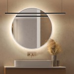 Lustro Scandi  Slim — białe podświetlane