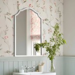 Lustro Grand Porto – retro białe z ozdobną falą