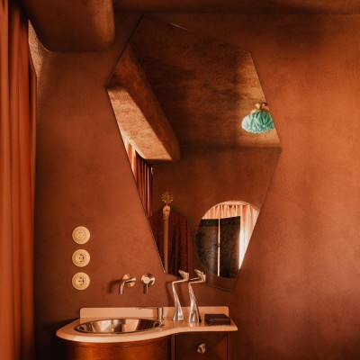 Lustro Decadence EGO – sześciokątne postarzane  