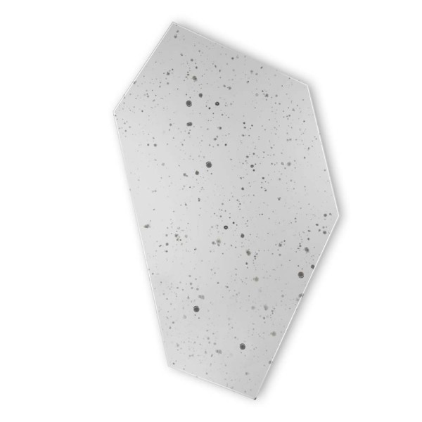 Lustro sześciokątne Decadence EGO postarzane na białym tle, GieraDesign.