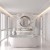 Lustro Aurora Silver podświetlane w łazience glamour. GieraDesign