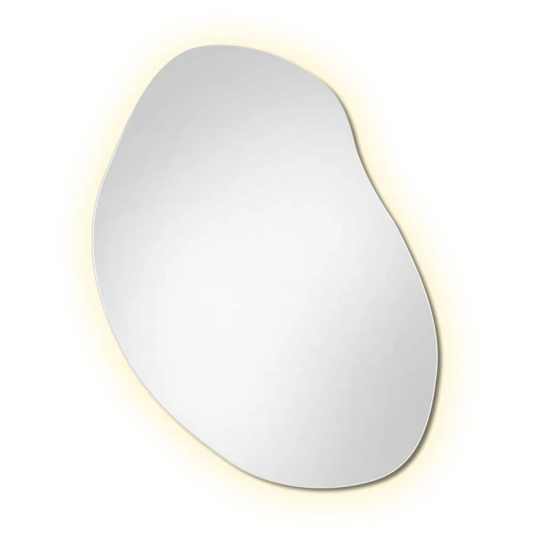 Lustro Plama no.3 – asymetryczne LED do łazienki. GieraDesign