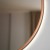 Fragment cienkiej miedzianej ramy lustra Ambient slim, podświetlanej od tyłu LED. GieraDesign