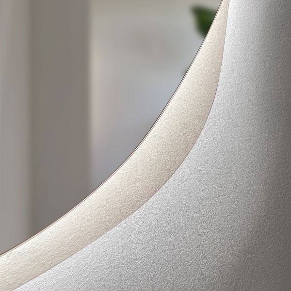 Zbliżenie na lustro Osmo brązowe podświetlane. GieraDesign