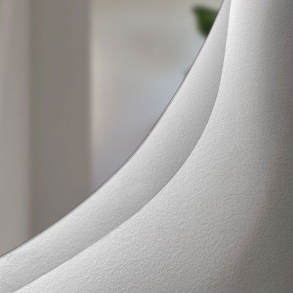 Zbliżenie na lustro Osmo grafitowe podświetlane. GieraDesign