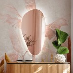 Lustro Plama no.1 - miedziane nieregularne LED