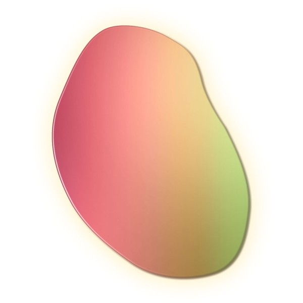 Lustro podświetlane Plama no. 3 Rainbow na białym tle, GieraDesign.