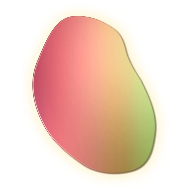 Lustro podświetlane Plama no. 3 Rainbow na białym tle, GieraDesign.