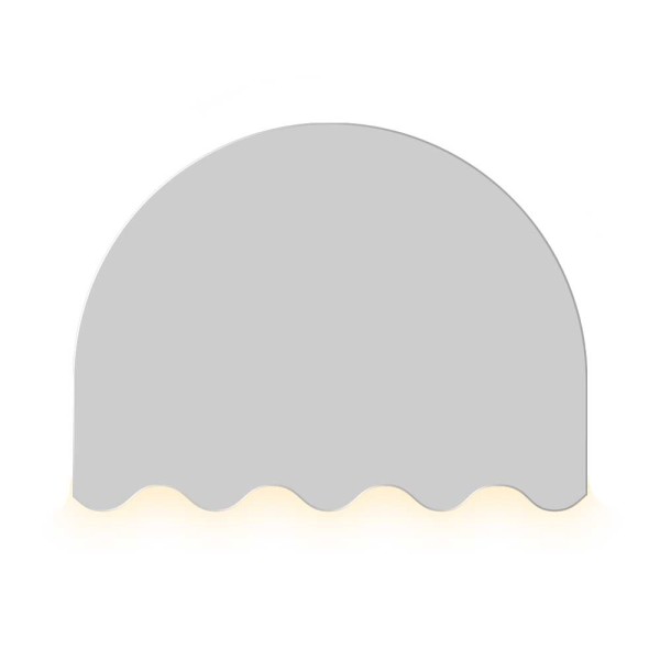 Lustro Lomi półokrągłe podświetlane po fali, GieraDesign.