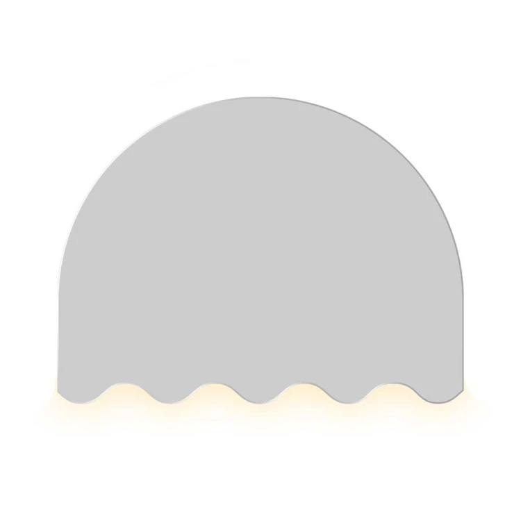 Lustro Lomi półokrągłe podświetlane po fali, GieraDesign.