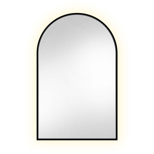Lustro półowalne z łukiem u góry Portal czarne na białym tle, GieraDesign