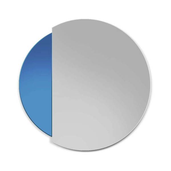 Lustro nieieskie Eclipse, okrągłe nowoczesne do łazienki od GieraDesign.