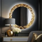 Lustro Aurea Gold podświetlane 
