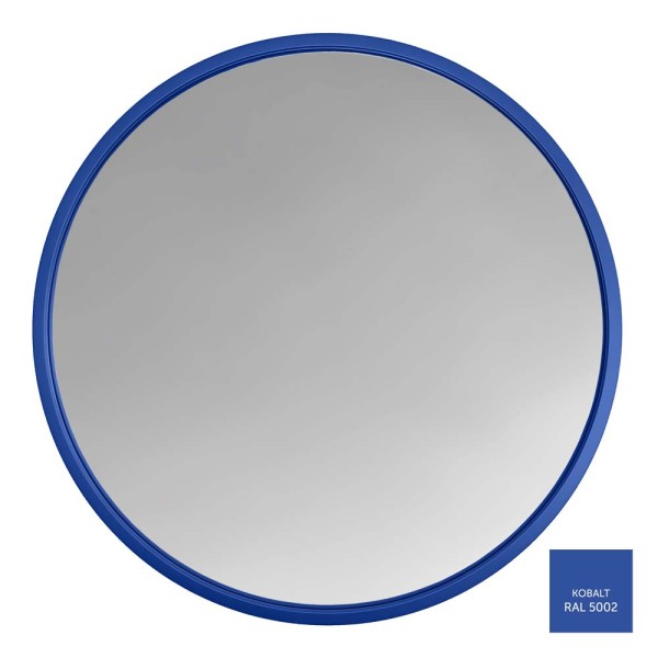 Lustro okrągłe w ramie w kolorze RAL 5002 od GieraDesign.