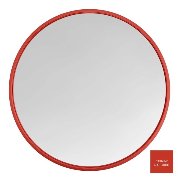 Lustro okrągłe Scandi w ramie w kolorze RAL 3000. GieraDesign