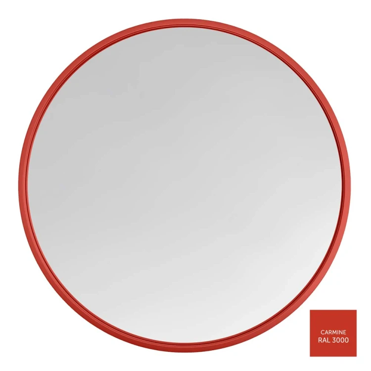 Lustro okrągłe Scandi w ramie w kolorze RAL 3000. GieraDesign