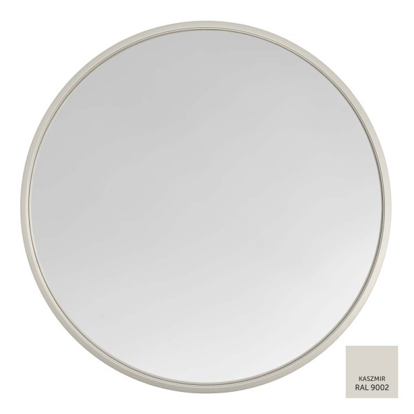 Lustro okrągłe Scandi w ramie w kolorze RAL 9002. GieraDesign