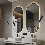 Lustro Ambient Slim – podświetlane w czarnej ramie