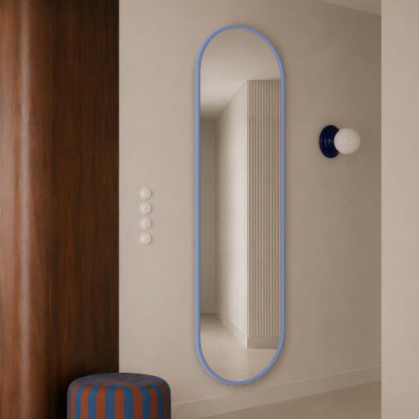 Lustro Ambient owalne w ramie w dowolnym kolorze RAL w korytarzu, GieraDesign.