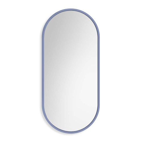 Lustro owalne Ambient w ramie w dowolnym kolorze RAL na białym tle, GieraDesign.