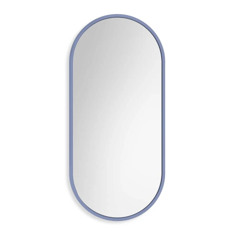 Lustro owalne Ambient w ramie w dowolnym kolorze RAL na białym tle, GieraDesign.