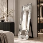 Lustro stojące Cristal 3D – z lustrzaną ramą