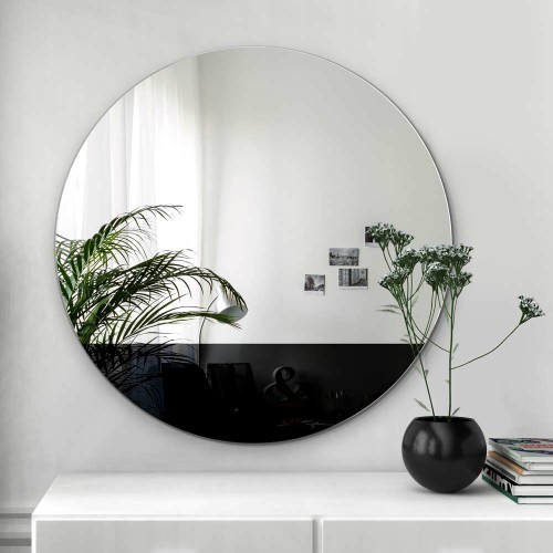 Eleganckie lustro Sunset z czarną wstawką, nowoczesna ozdoba łazienki. GieraDesign