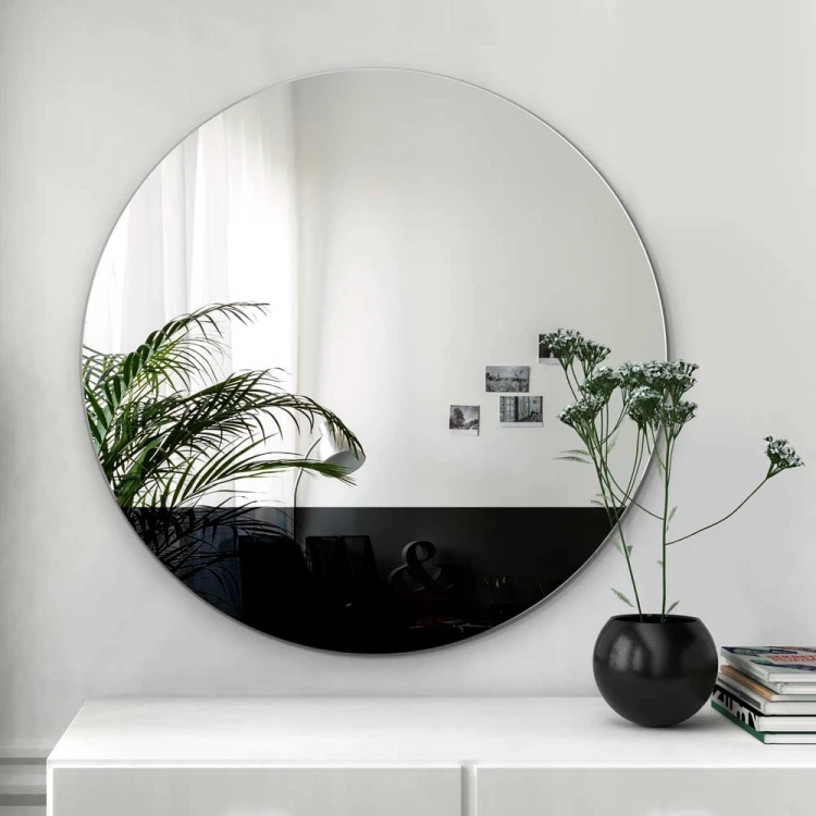 Eleganckie lustro Sunset z czarną wstawką, nowoczesna ozdoba łazienki. GieraDesign