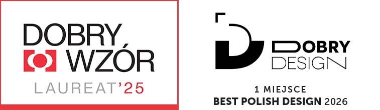 Logo Laureat konkursu Dobry Wzór 2025