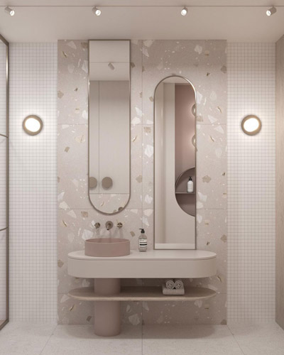 Lustra Portal złote od GieraDesign, zawieszone nietypowo.