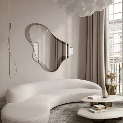 Duże lustro w salonie – aranżacje, które cię zachwycą