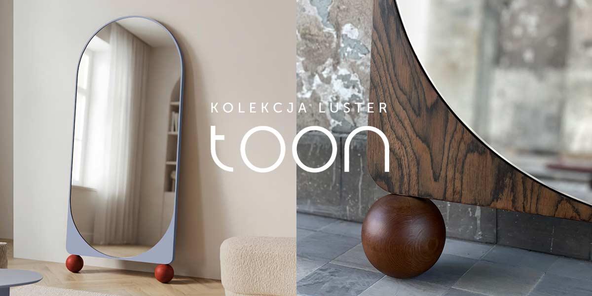 kolekcja luster zstojacych na kulach TOON