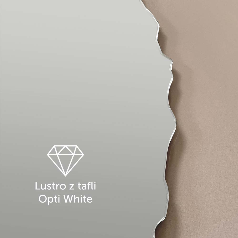 Lustro jest wykonane z tafli Opti White