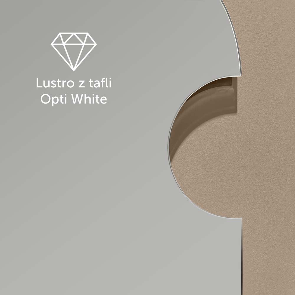 Lustro owalne Pico jest wykonane z tafli Opti White
