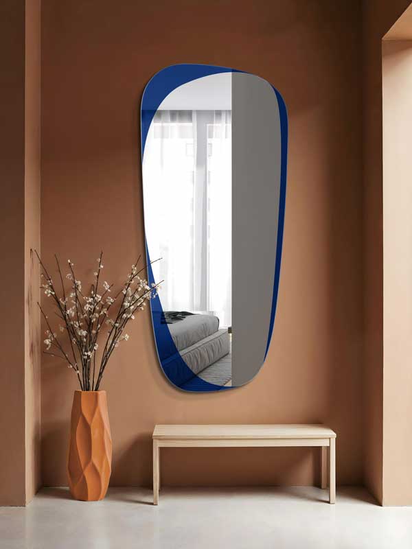 Organiczne lustro Isle Elong Blue