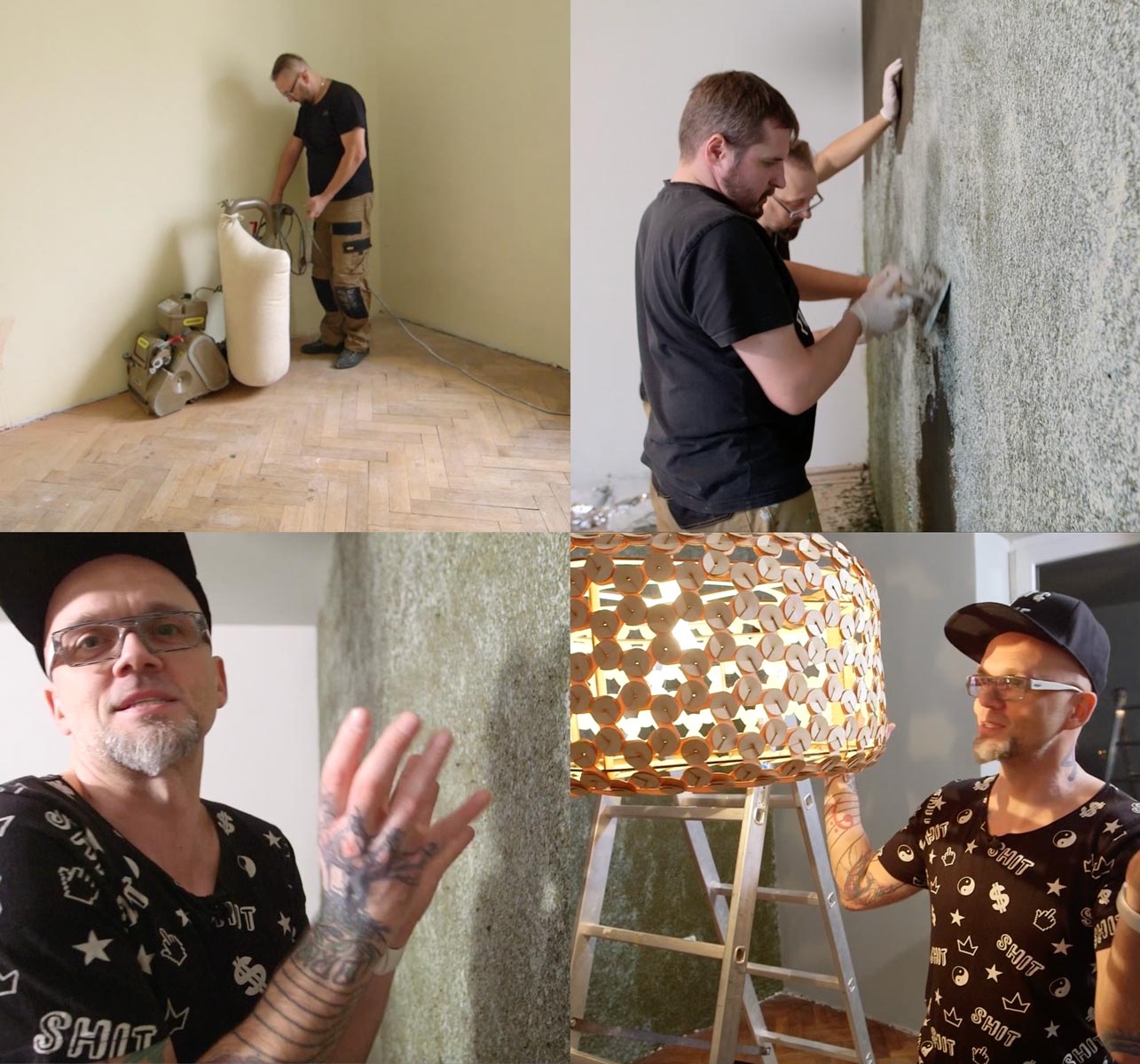 Prace ekipy programu nad zmianami w sypialni